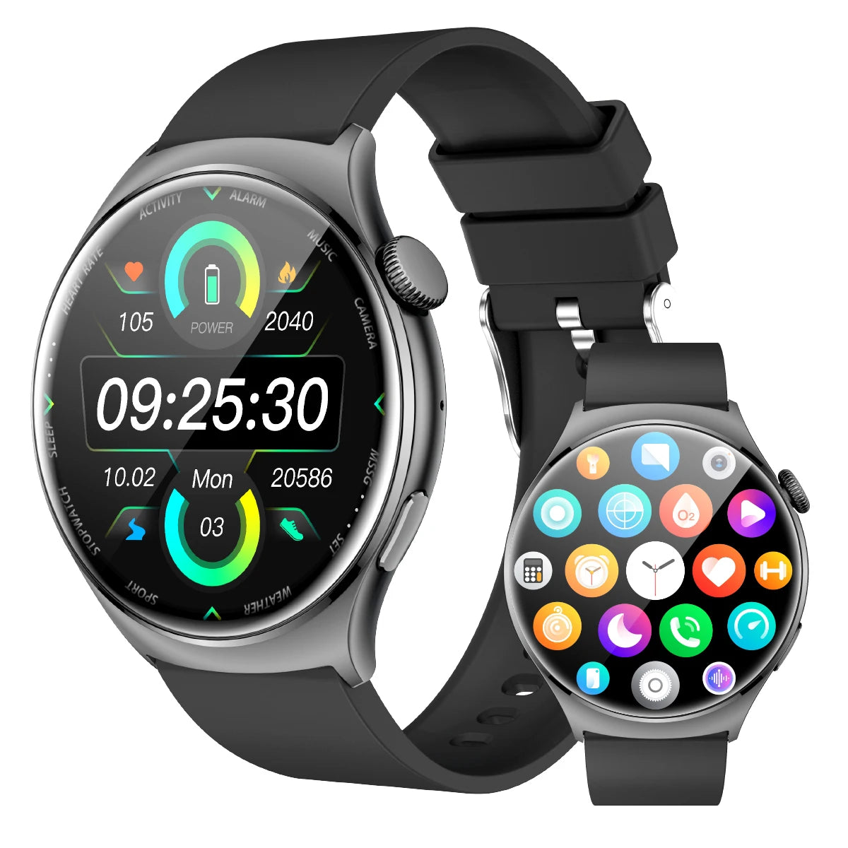 Aolon Mars R3 Smartwatch | Premium Health & Fitness Tracker With 2-Week Battery Life | Ip68 Waterproof Watch For IPhone Huawei