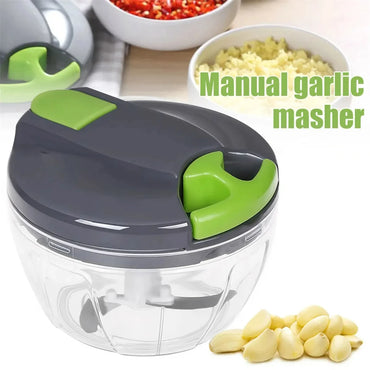 Manual Garlic Chopper Hand Pull String Vegetable Cutter Multifunctional Onions Mincer Ginger Fruits Nuts Kitchen Food Processor