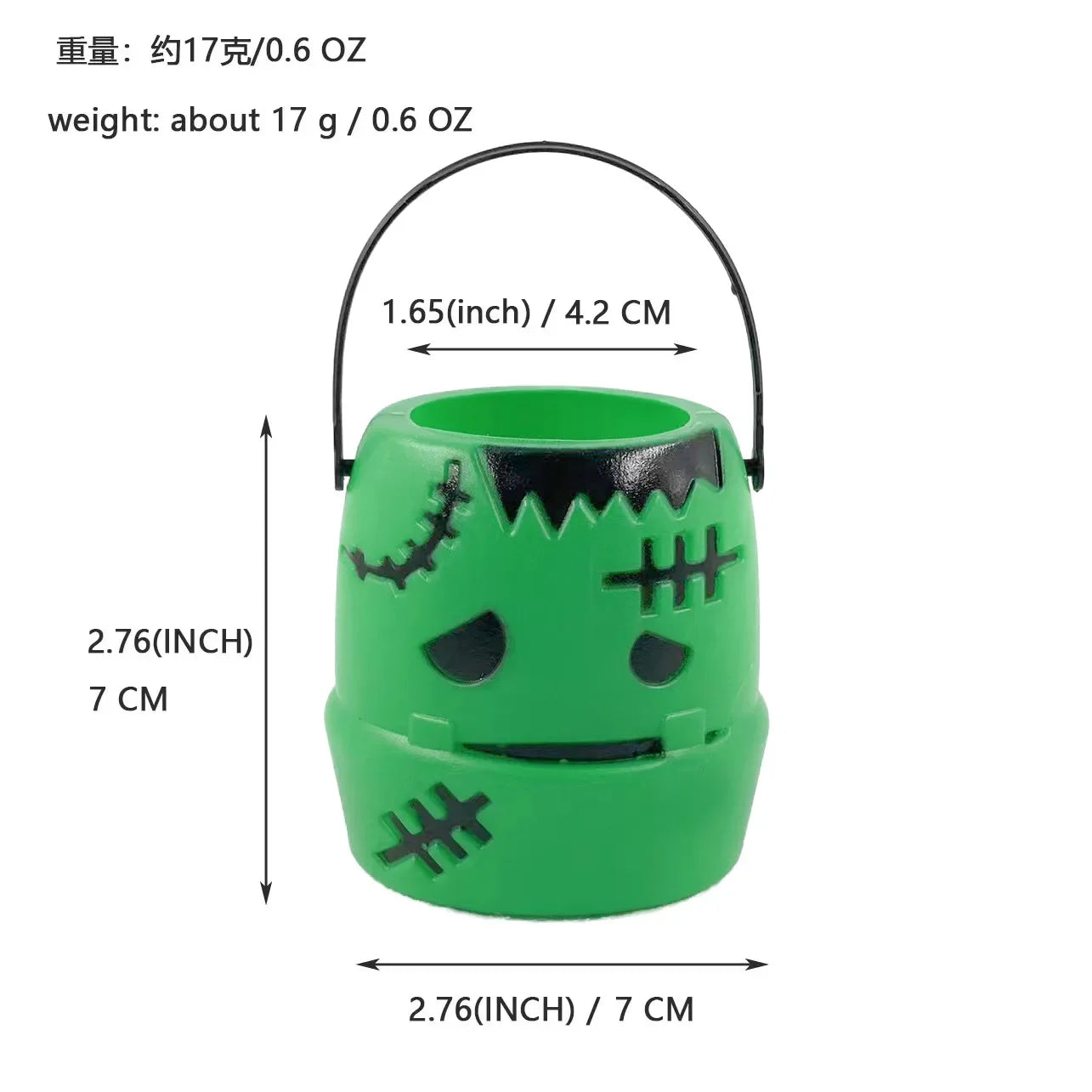 Halloween Candy Bucket Mini Halloween Candy Holder Pumpkin Ghost Cauldron Plastic Bucket Party Supplies for Trick or Treat