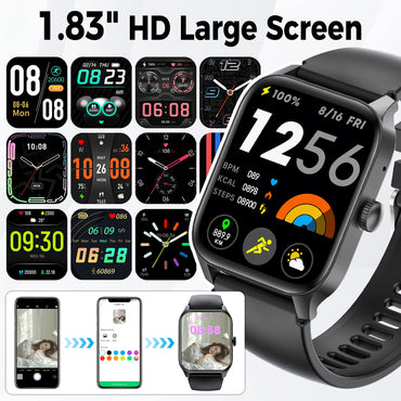 LaNikar New Smart Watch QS56 For Men And Women 1.83" TFT Bluetooth Call Sports Watch Health Monitor IP67 Waterproof Custom Dial