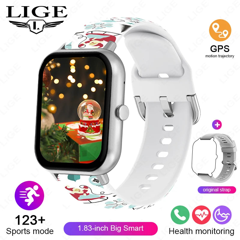 LIGE New Smart Watch Women Bluetooth Call Watch Fitness Tracker Waterproof Sport Smart Clock Fashion Ladies Men Smartwatch Woman