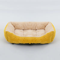 Bed for Dog Cat Pet Square Plush Kennel Medium Small Dog Sofa Bed Cushion Pet Calming Dog Bed House Pet Supplies Accessories