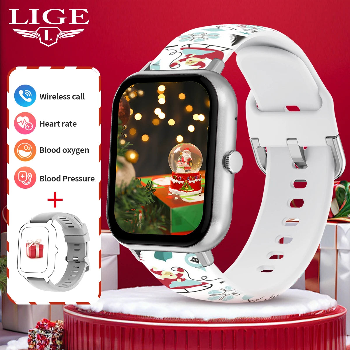 LIGE New Smart Watch Women Bluetooth Call Watch Fitness Tracker Waterproof Sport Smart Clock Fashion Ladies Men Smartwatch Woman
