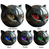 Halloween Black Cat Sculpture Resin Tabletop Cat Statue Unique Cat Figure Elegant Home Decor Gifts for Cat Lovers Women Men