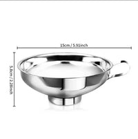 1.49" & 2.12" Funnel  Stainless Steel Kitchen Tools Funnel Wide Mouth For Oil Wine Water Spices Filter Canning Jam