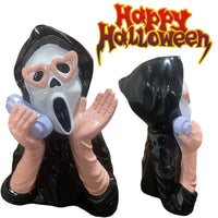 Creative Halloween Resin Ornament Screaming Girl Telephone Ghost Statue Decor Halloween Decoration Ornament Halloween Desk Decor