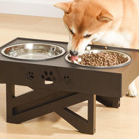 Stainless Steel Dog Bowls Stand Feeders Adjustable height Foldable Pet Feeder with Large Capacity for Small Medium Large Dogs