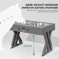 Stainless Steel Dog Bowls Stand Feeders Adjustable height Foldable Pet Feeder with Large Capacity for Small Medium Large Dogs