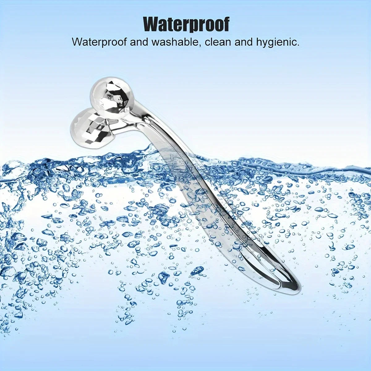 Stainless Steel Gua Sha Facial Tool 3D Roller Massager Eye Massager Facial Beauty Instrument for Dark Circles Eye Bags Muscle