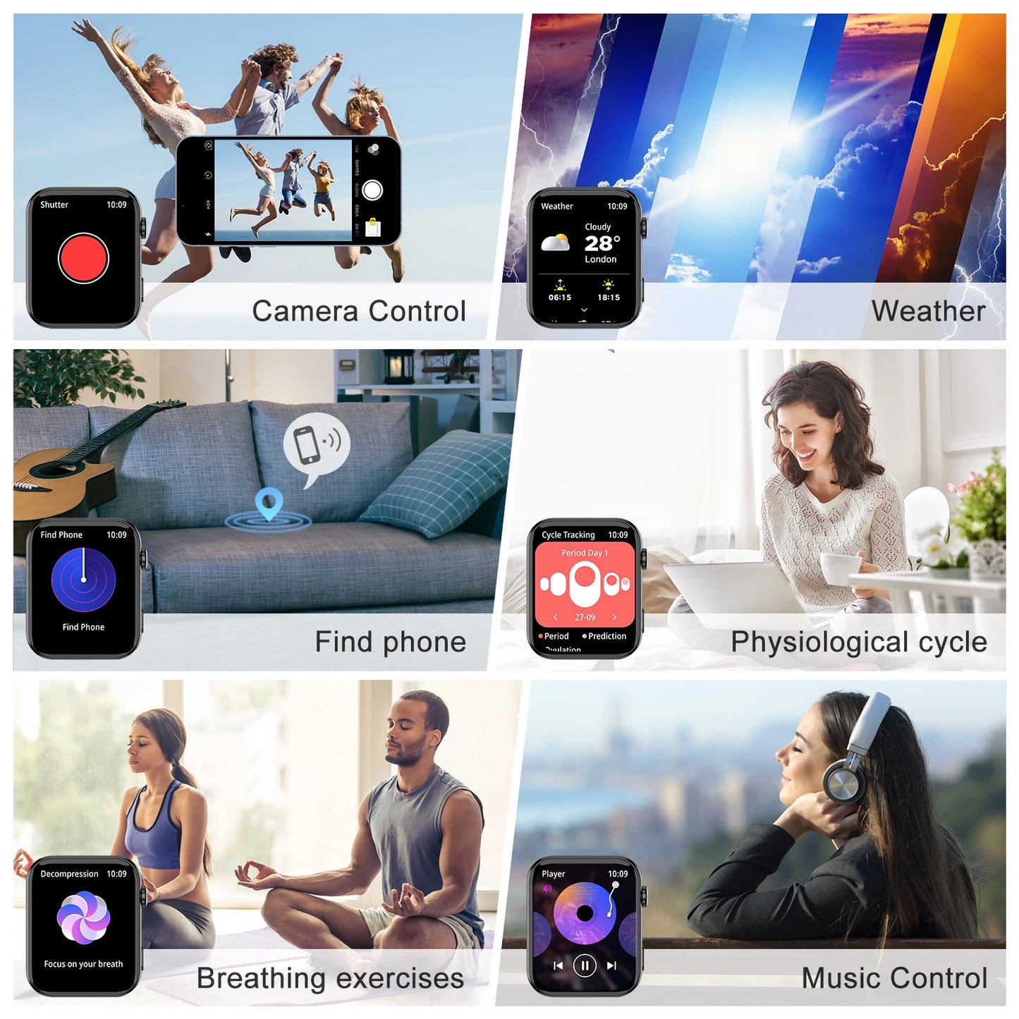 IOWODO New Bluetooth Smartwatch R30 Max 1.91'' TFT HD Screen Outdoor Watch with LED Flashlight 100+ Sports Mode Fitness Watch