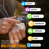 LAXASFIT Smart Watch Bluetooth Voice Call Smart Watch with LED Flashlight Health Monitor Outdoor Sports Smart Watch