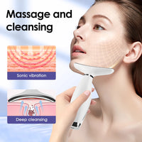 Face Neck Beauty Device 7 Modes 3 Levels Vibration Face Lifting Massager LED Phototherapy Skin Tightening Neck Wrinkles Remover