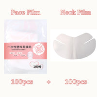 Disposable Face Plastic Film Full Face Cleaner Mask Neck Stickers Paper Transparent PE Masks Wrap Facial Beauty Healthy Tool