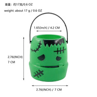 Halloween Candy Bucket Mini Halloween Candy Holder Pumpkin Ghost Cauldron Plastic Bucket Party Supplies for Trick or Treat