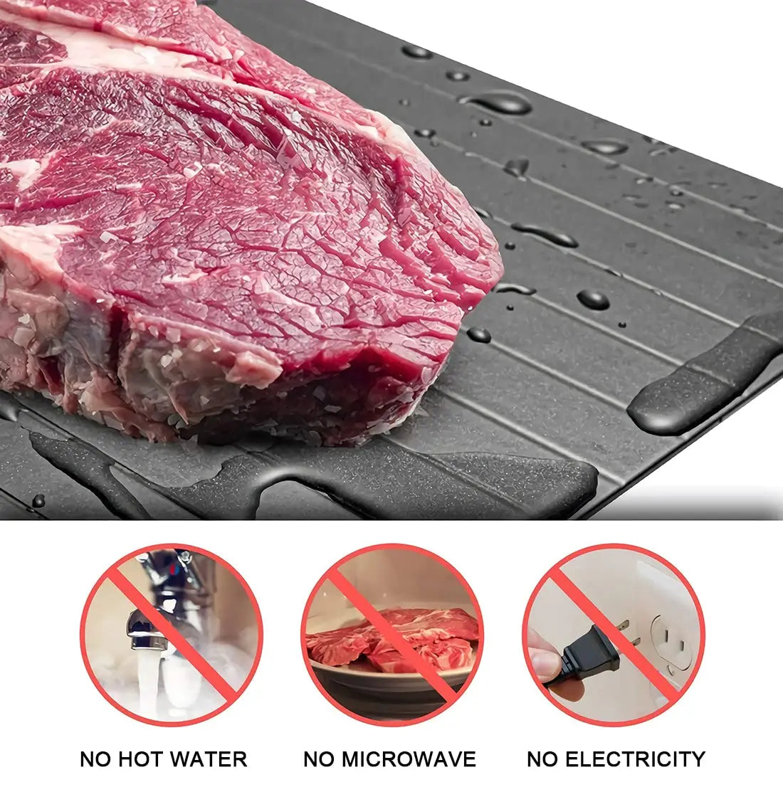 Fast Meat Defrosting Board Rapid Thawing Tray Efficient Frozen Meat Defrost for Kitchen for Meat Defrosting Meat Thawing Device