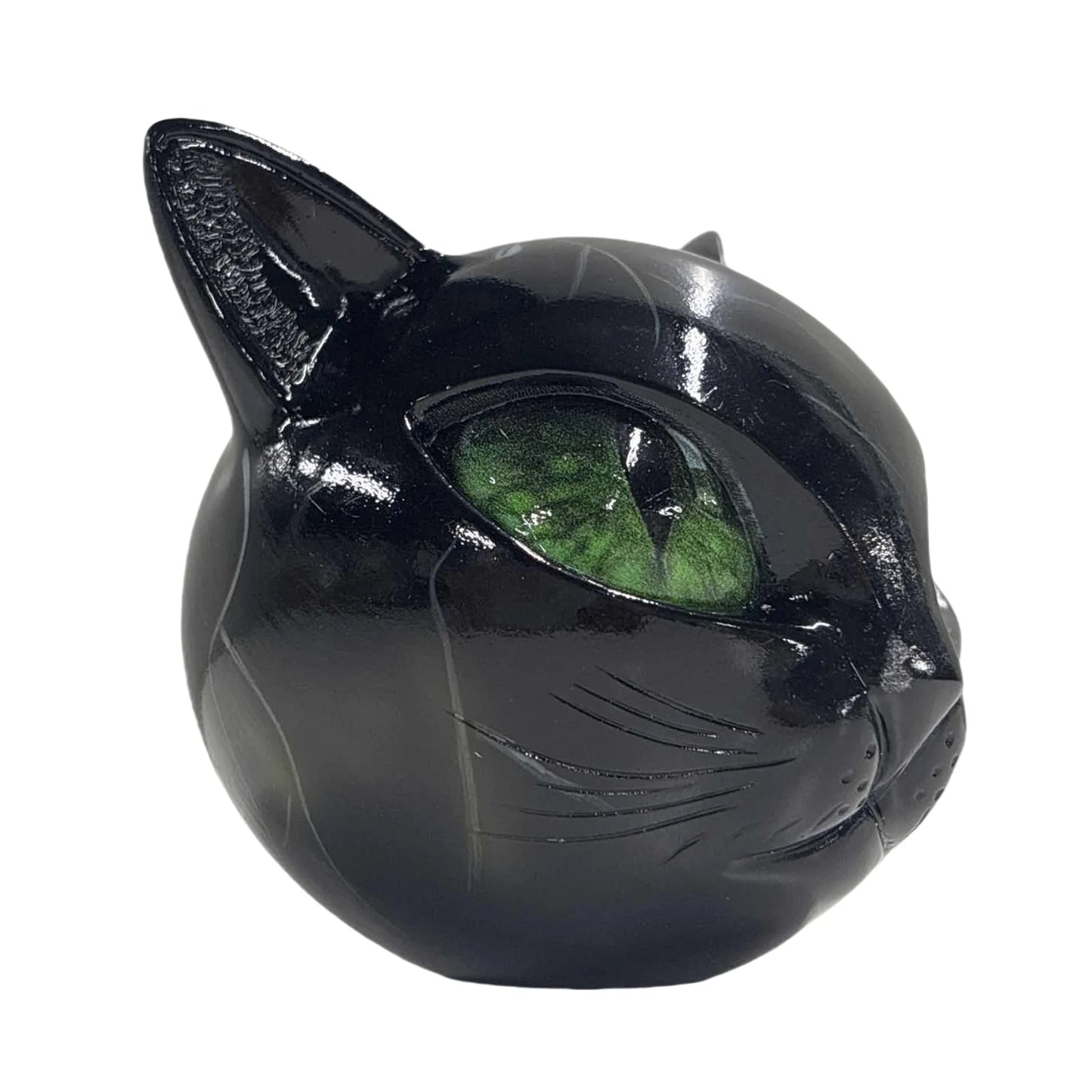 Halloween Black Cat Sculpture Resin Tabletop Cat Statue Unique Cat Figure Elegant Home Decor Gifts for Cat Lovers Women Men