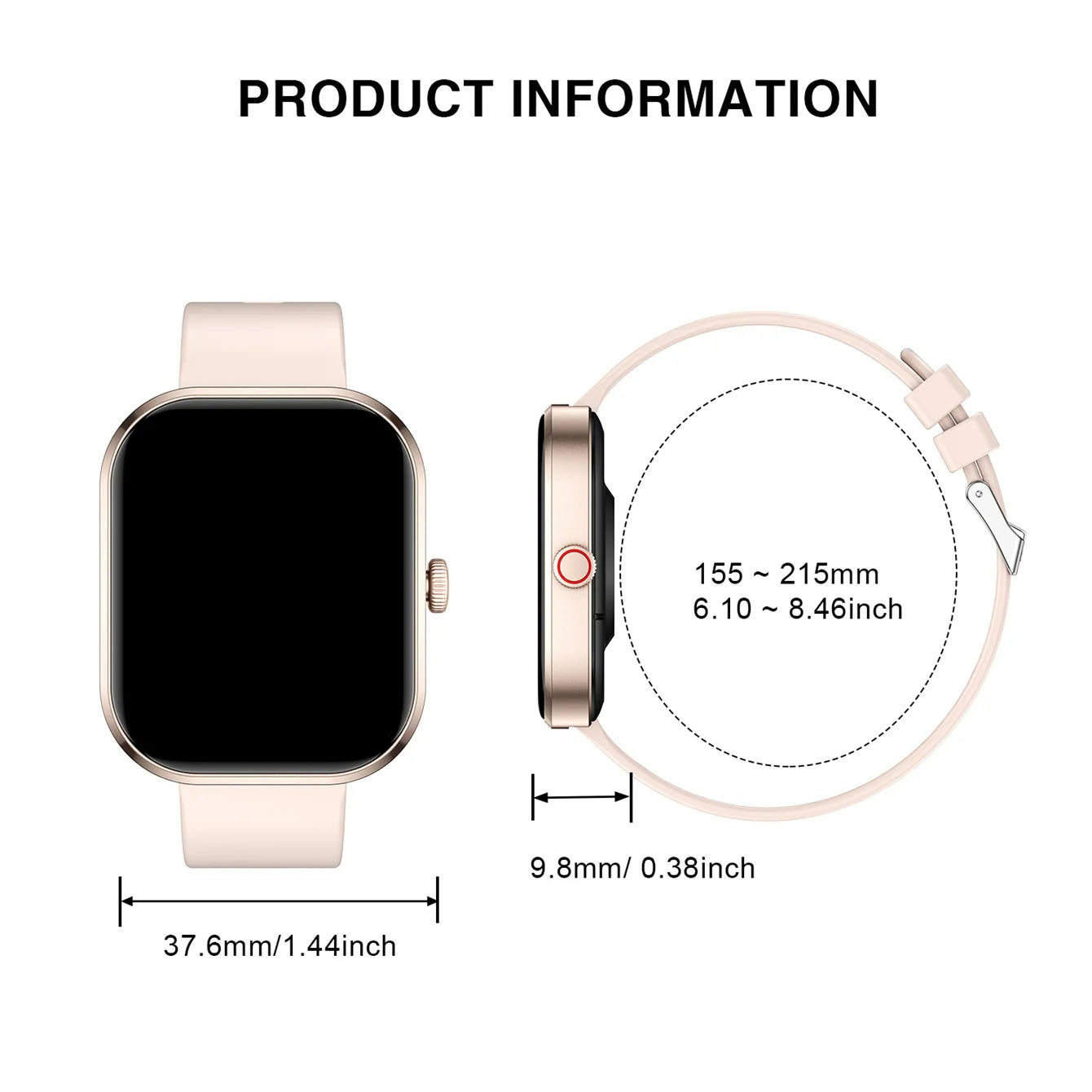 Smart watch, wireless calling /dial, Various APP Reminders,Suitable for men and women, sports watches,for iPhone/Andriod