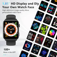 IOWODO New Bluetooth Smartwatch R30 Max 1.91'' TFT HD Screen Outdoor Watch with LED Flashlight 100+ Sports Mode Fitness Watch