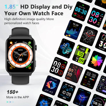 IOWODO New Bluetooth Smartwatch R30 Max 1.91'' TFT HD Screen Outdoor Watch with LED Flashlight 100+ Sports Mode Fitness Watch