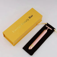 24K Gold T Beauty Roller Energy Roller Electric Face-lifting Facial Massage Beauty Tools Waterproof Vibrating Face Care Stick