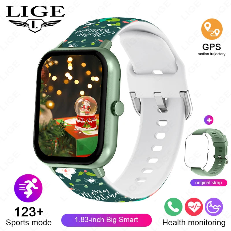 LIGE New Smart Watch Women Bluetooth Call Watch Fitness Tracker Waterproof Sport Smart Clock Fashion Ladies Men Smartwatch Woman