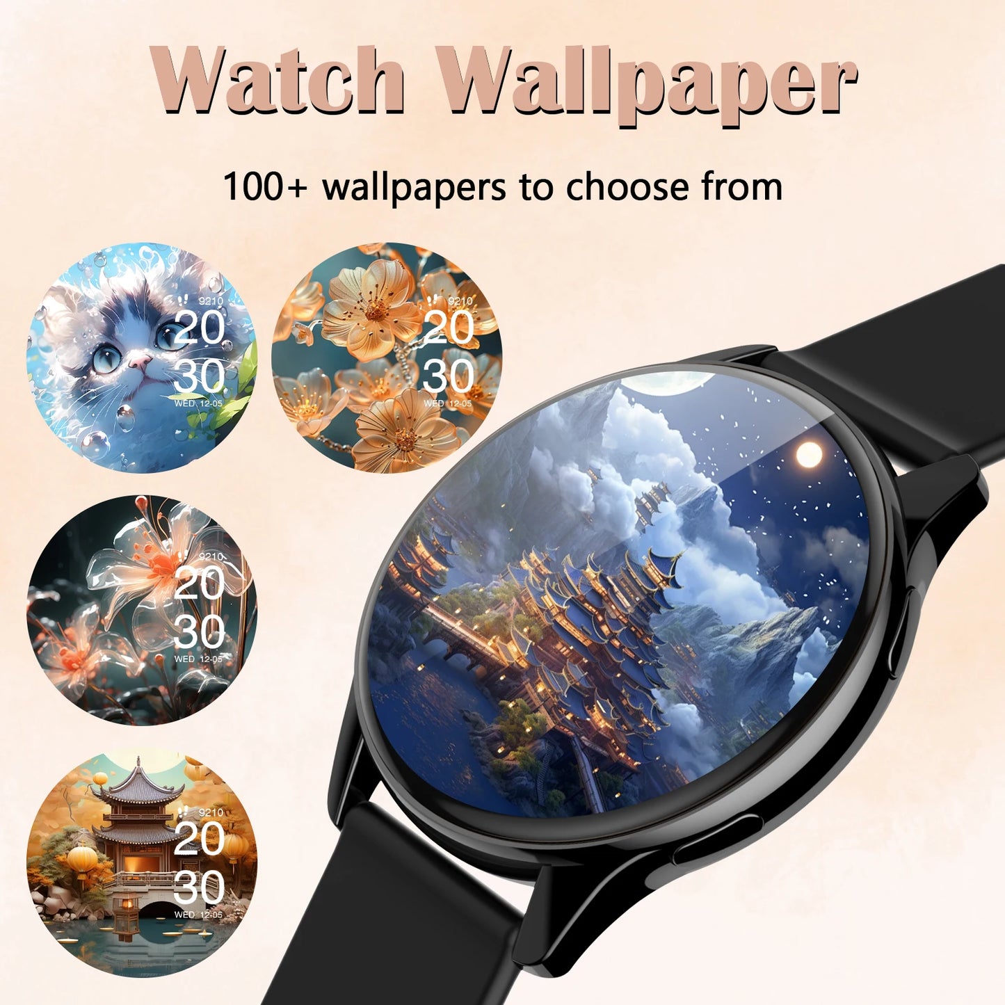 Smart watch, call reminder/rejection, multi-sport mode, message reminder, music playback, suitable for men and women