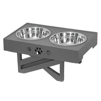 Stainless Steel Dog Bowls Stand Feeders Adjustable height Foldable Pet Feeder with Large Capacity for Small Medium Large Dogs