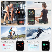IOWODO New Bluetooth Smartwatch R30 Max 1.91'' TFT HD Screen Outdoor Watch with LED Flashlight 100+ Sports Mode Fitness Watch