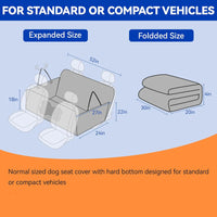 Car Dog Rear Seat Cover Waterproof Pet Travel Cargo Mat Dogs Rear Back Row Cushion Protector