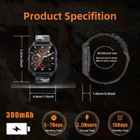 LaNikar New Smart Watch 3ATM Waterproof 100+ Sports Modes Heart Rate Blood Pressure Oxygen Saturation Monitoring HD Audio Calls