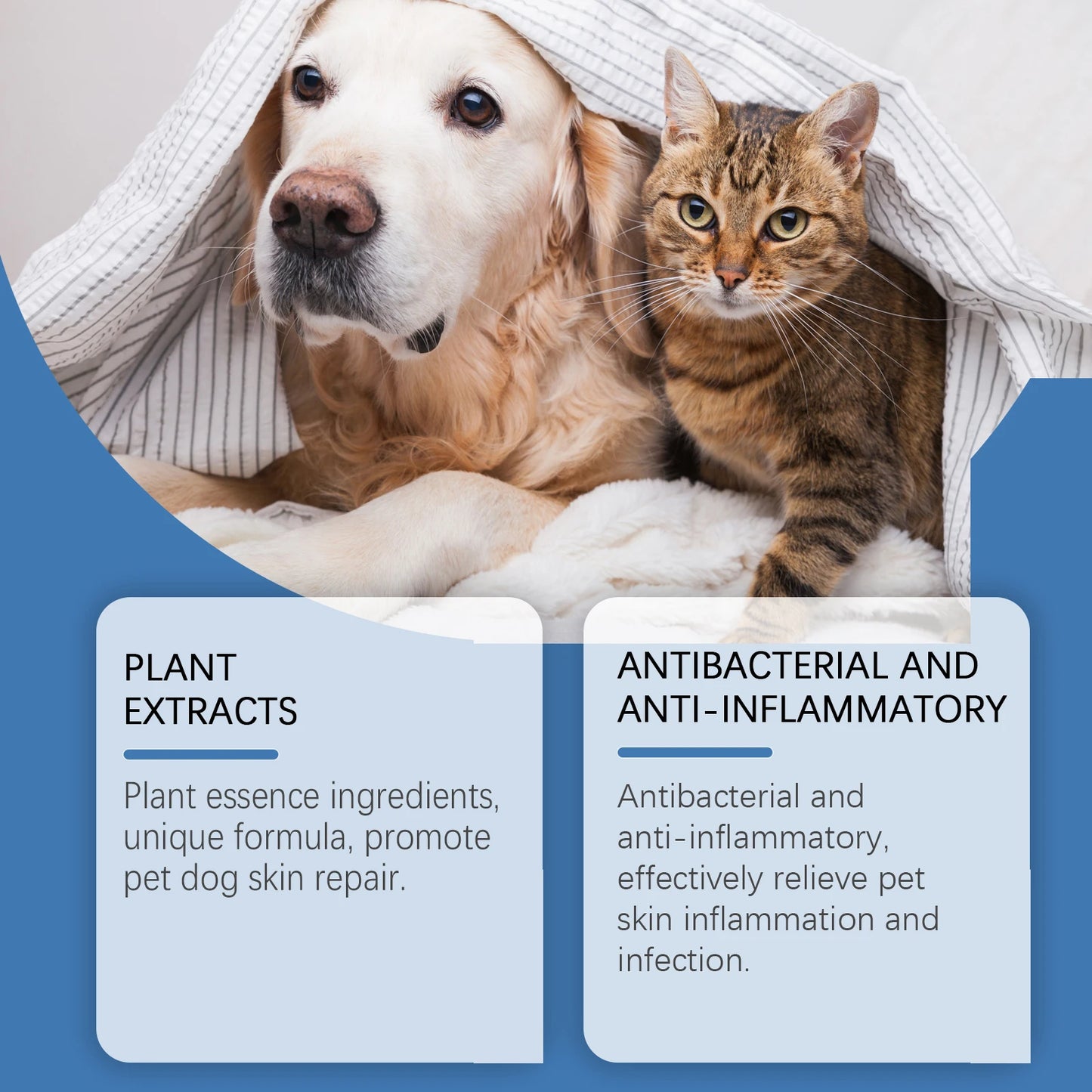 50ml Pet Fur Treatment Spray for dog and cat fur gentle cleansing treatment promotes bright and shiny skin repair of pet dog fur