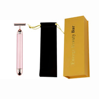 24K Gold T Beauty Roller Energy Roller Electric Face-lifting Facial Massage Beauty Tools Waterproof Vibrating Face Care Stick