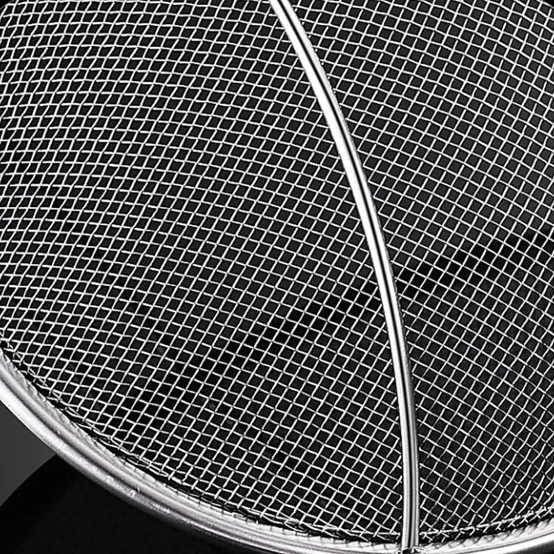 Stainless Steel Skimmer Spoon with Wooden Handle Large Mesh Frying Filter Oil Residue Food Strainer Easy Clean Kitchen Cooking