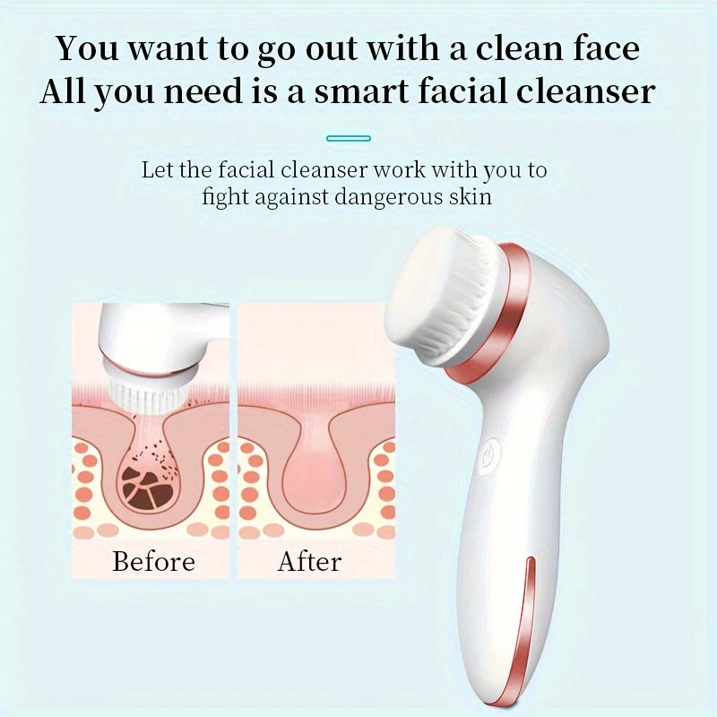 Electric Facial Cleansing Brush 3 in 1 Rechargeable Facial Cleansing Brush WaterProof Face Brush Water Proof Face Brush Tools