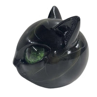 Halloween Black Cat Sculpture Resin Tabletop Cat Statue Unique Cat Figure Elegant Home Decor Gifts for Cat Lovers Women Men