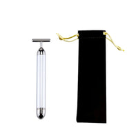 24K Gold T Beauty Roller Energy Roller Electric Face-lifting Facial Massage Beauty Tools Waterproof Vibrating Face Care Stick