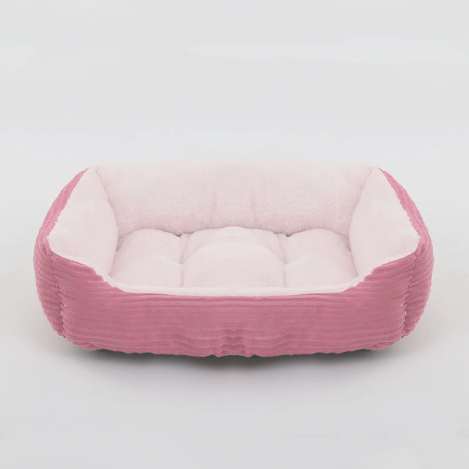Bed for Dog Cat Pet Square Plush Kennel Medium Small Dog Sofa Bed Cushion Pet Calming Dog Bed House Pet Supplies Accessories