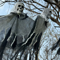 Halloween Hanging Ghost with Lights Hanging Skull Horror Ghost Grim Reapers for Haunted House Halloween Party Decoration