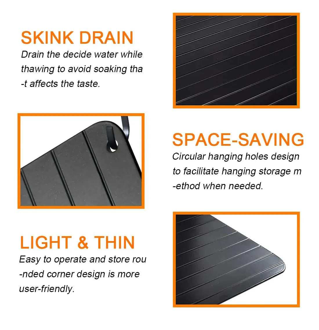 Fast Meat Defrosting Board Rapid Thawing Tray Efficient Frozen Meat Defrost for Kitchen for Meat Defrosting Meat Thawing Device