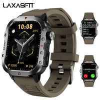 LAXASFIT Smart Watch Bluetooth Voice Call Smart Watch with LED Flashlight Health Monitor Outdoor Sports Smart Watch
