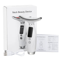 Face Neck Beauty Device 7 Modes 3 Levels Vibration Face Lifting Massager LED Phototherapy Skin Tightening Neck Wrinkles Remover