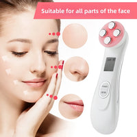 Facial Beauty Device With 5 Color And 5 Massage Mode, Household SPA Skincare Equipmen, Face Massager, Neck Massager, USB Recharg