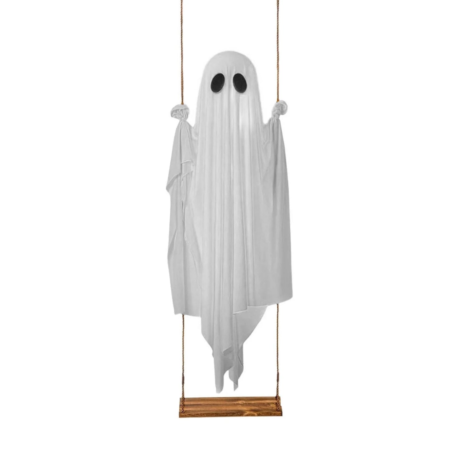 Halloween Hanging Swing Ghost Halloween Decoration With String Lights Ghost Cute Ghost Battery Powered Spooky Ghost Ornament