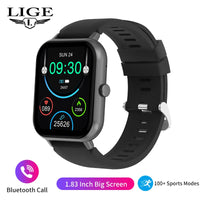LIGE New Smart Watch Women Bluetooth Call Watch Fitness Tracker Waterproof Sport Smart Clock Fashion Ladies Men Smartwatch Woman