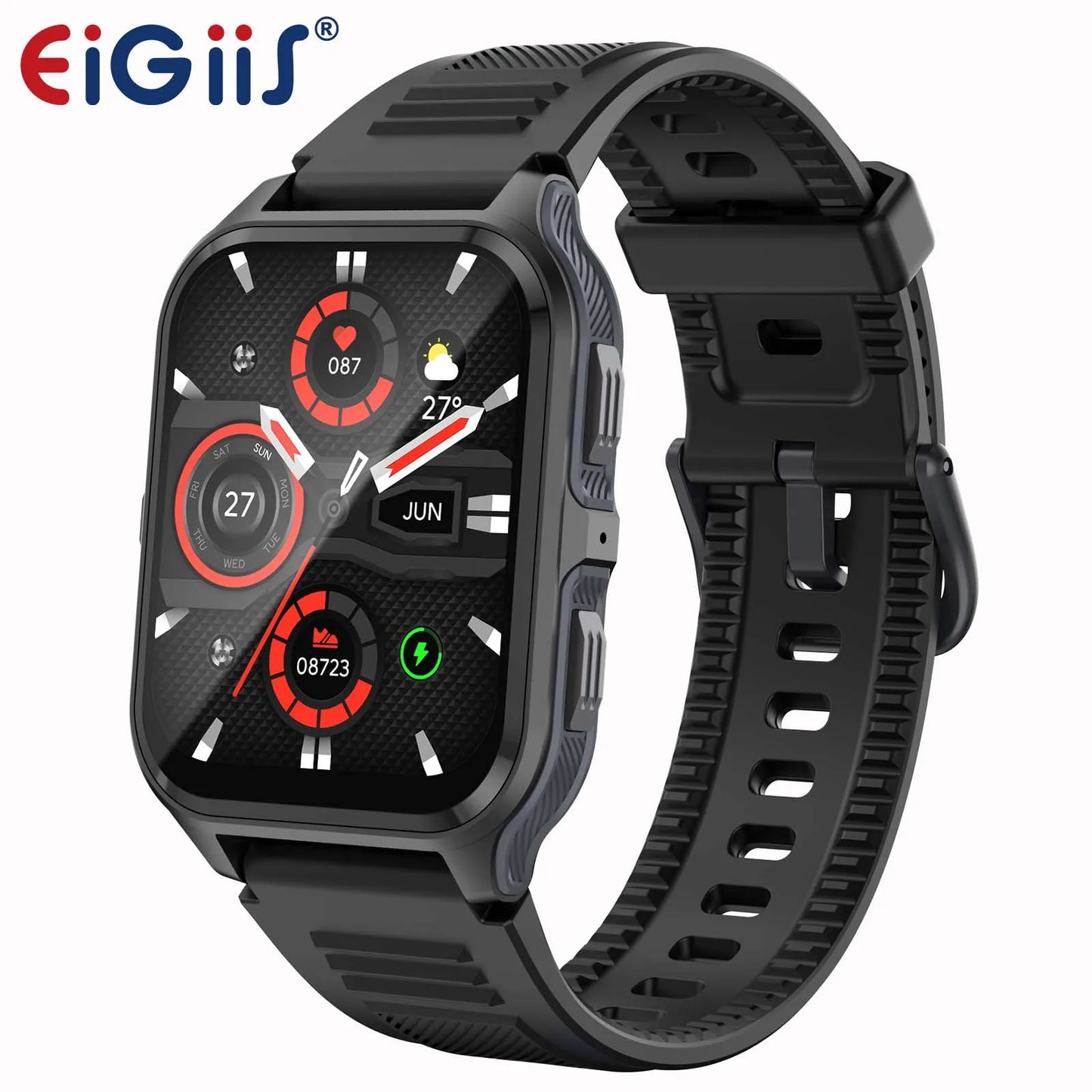 LaNikar New Smart Watch 3ATM Waterproof 100+ Sports Modes Heart Rate Blood Pressure Oxygen Saturation Monitoring HD Audio Calls