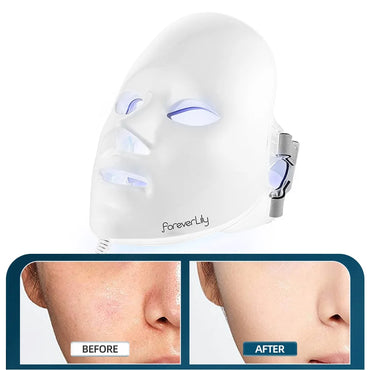 7 Colors LED Light Photon Therapy Facial Beauty Mask Red Light Therapy Brighten Skin Rejuvenation Whitening Tighten