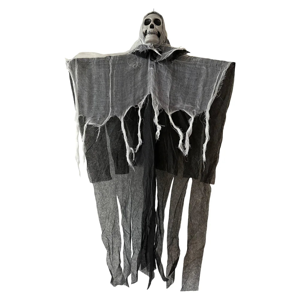 Halloween Hanging Ghost with Lights Hanging Skull Horror Ghost Grim Reapers for Haunted House Halloween Party Decoration
