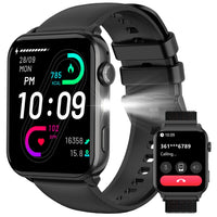 IOWODO New Bluetooth Smartwatch R30 Max 1.91'' TFT HD Screen Outdoor Watch with LED Flashlight 100+ Sports Mode Fitness Watch