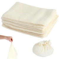 12Pcs Cheese Cloths Natural Unbleached Cotton Cheesecloth 20 Inch Square Cheese Cloths Reusable Organic Kitchen Fine Mesh Strain