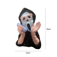 Creative Halloween Resin Ornament Screaming Girl Telephone Ghost Statue Decor Halloween Decoration Ornament Halloween Desk Decor